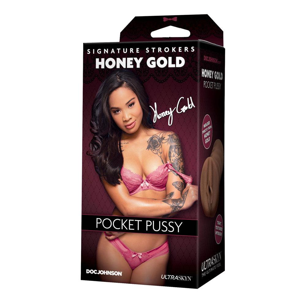Signature Strokers Honey Gold Pocket Pussy - Adult Planet - Online Sex Toys Shop UK