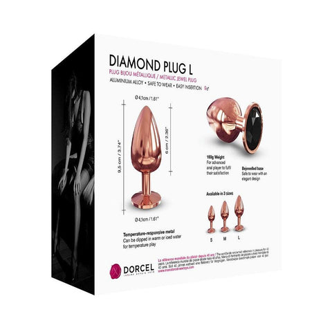 Dorcel Diamond Butt Plug Rose Gold Large - Adult Planet - Online Sex Toys Shop UK