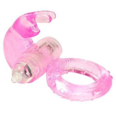 Pink Jelly Vibrating Rabbit Cock Ring - Adult Planet - Online Sex Toys Shop UK