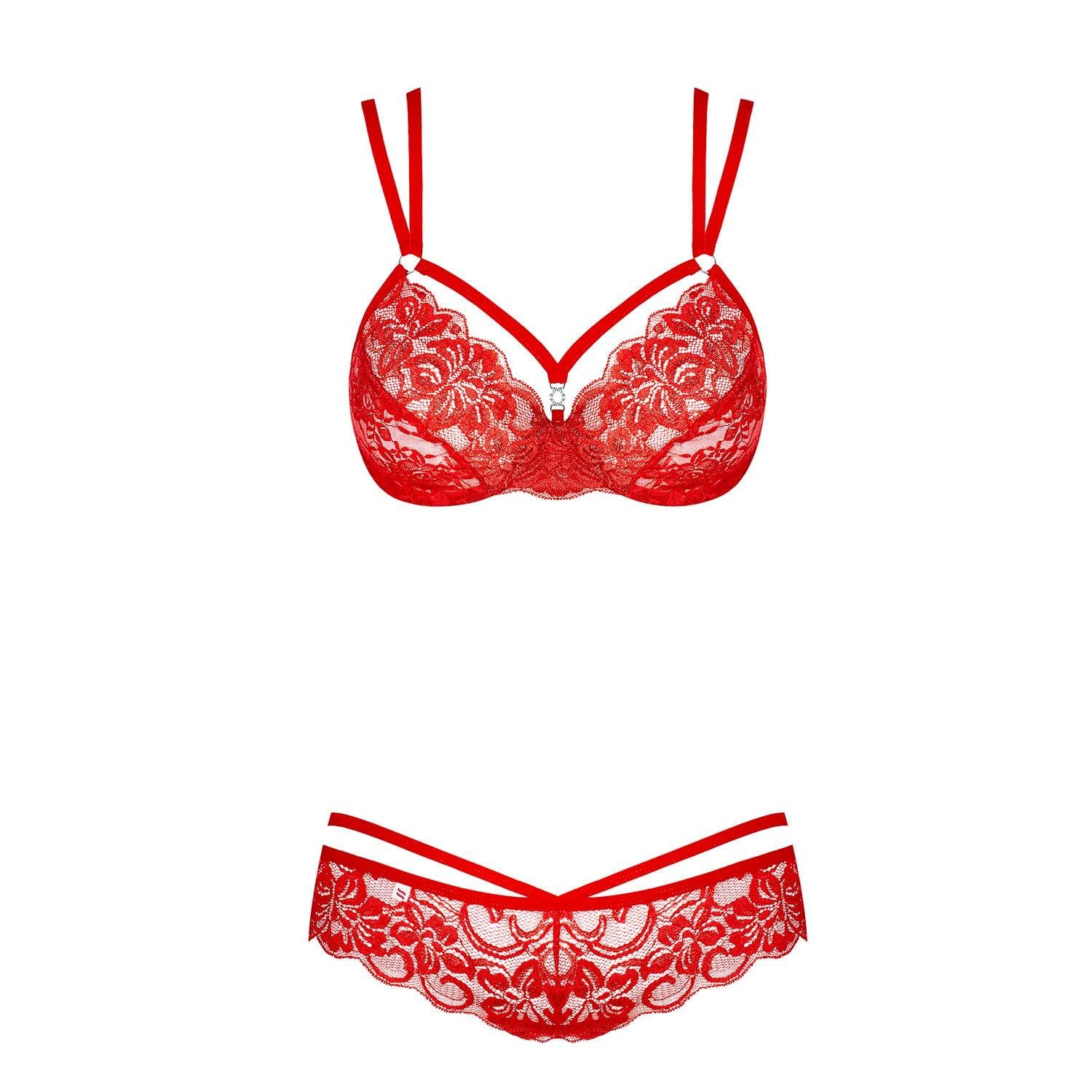 Red Lace Bra And GString - Adult Planet - Online Sex Toys Shop UK