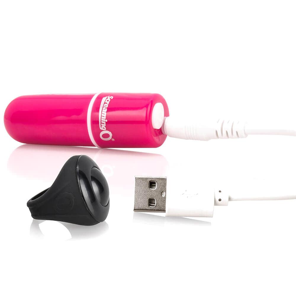 Screaming O Charged Vooom Pink Remote Control Bullet Vibe - Adult Planet - Online Sex Toys Shop UK