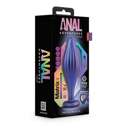 Anal Adventures Matrix Wavy Bling Butt Plug - Adult Planet - Online Sex Toys Shop UK