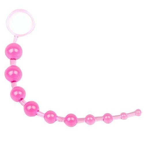 Pink Chain Of 10 Anal Beads - Adult Planet - Online Sex Toys Shop UK