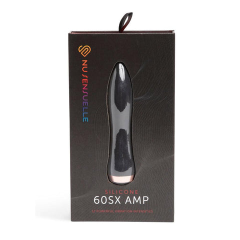 Nu Sensuelle Silicone 60SX AMP Bullet Black - Adult Planet - Online Sex Toys Shop UK