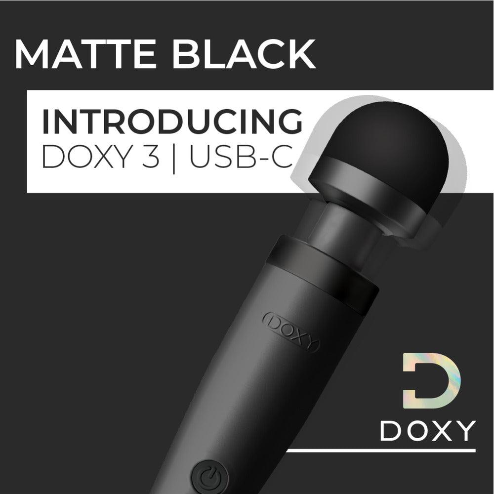 Doxy Wand 3 Black USB Powered - Adult Planet - Online Sex Toys Shop UK