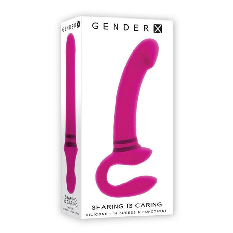 Gender X Sharing Is Caring Rechargeable Silicone Dual Vibrator - Adult Planet - Online Sex Toys Shop UK
