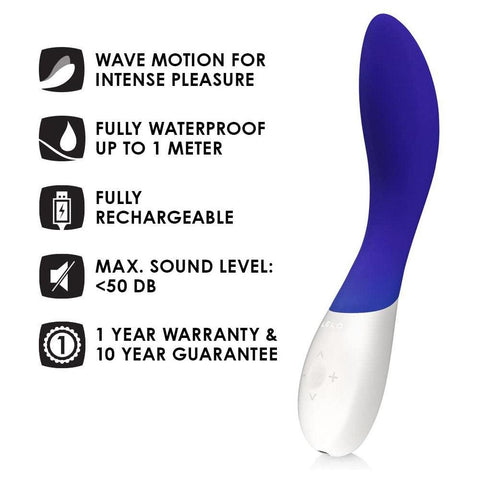 Lelo Mona Wave Midnight Blue Vibrator - Adult Planet - Online Sex Toys Shop UK