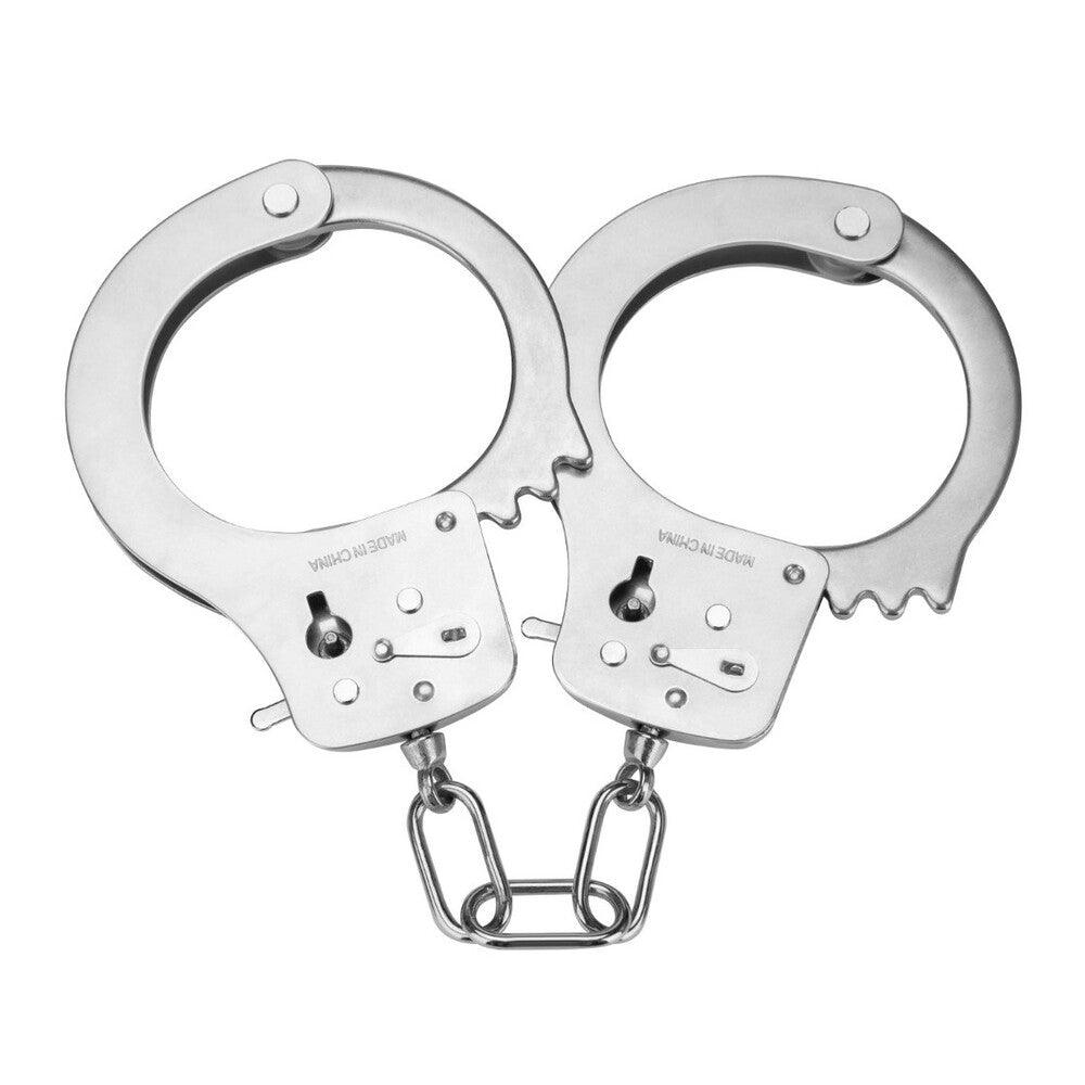 Me You Us Premium Heavy Duty Metal Bondage Handcuffs - Adult Planet - Online Sex Toys Shop UK