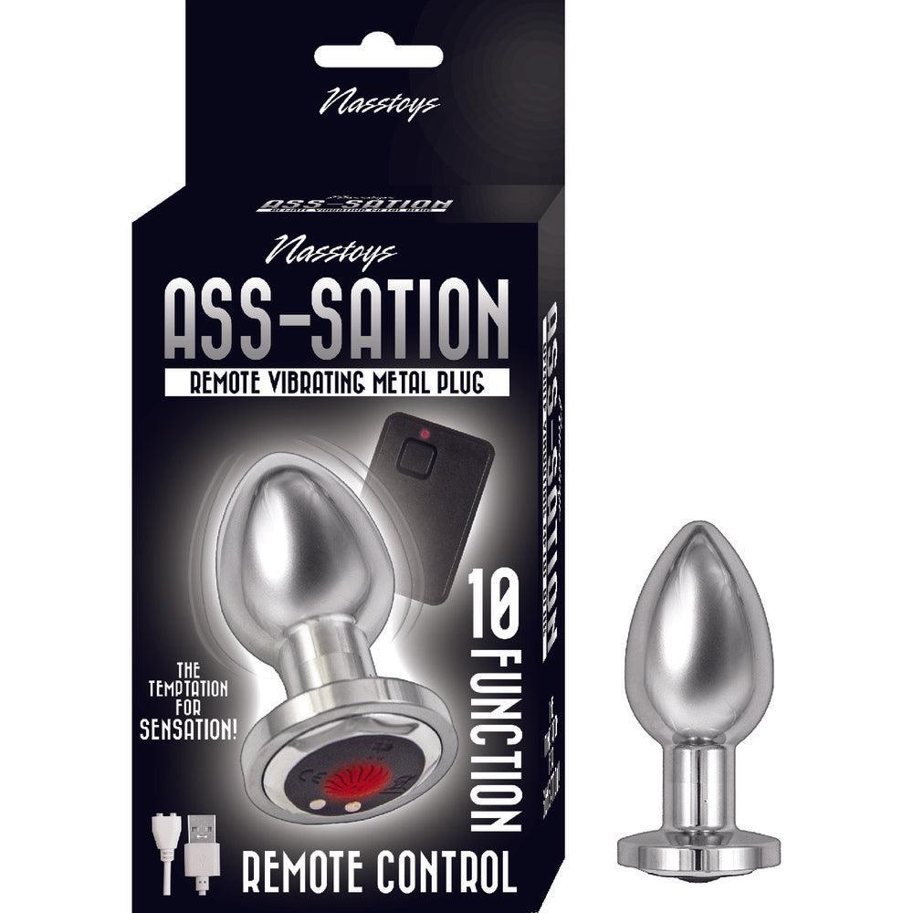 Ass Sation Remote Vibrating Butt Plug Silver - Adult Planet - Online Sex Toys Shop UK