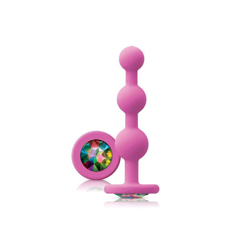 Glams Pink Ripple Anal Plug Rainbow Gem - Adult Planet - Online Sex Toys Shop UK