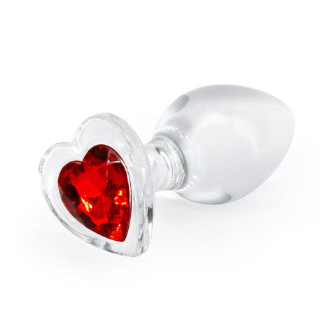 Crystal Desires Glass Heart Medium Butt Plug - Adult Planet - Online Sex Toys Shop UK