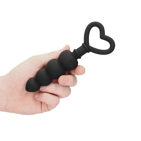 Ouch Silicone Anal Love Beads Black - Adult Planet - Online Sex Toys Shop UK