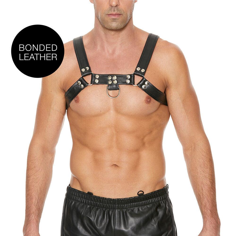 Ouch Chest Bulldog Harness Black Large to Xlarge - Adult Planet - Online Sex Toys Shop UK