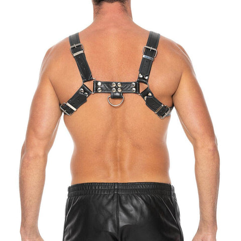 Ouch Chest Bulldog Harness Black Large to Xlarge - Adult Planet - Online Sex Toys Shop UK