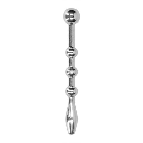 Ouch Urethral Sounding Stainless Steel Plug With Balls - Adult Planet - Online Sex Toys Shop UK