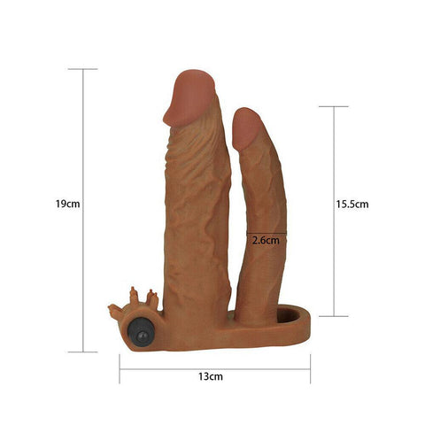Lovetoy 2 Inch Vibrating Double Pleasure Extender - Adult Planet - Online Sex Toys Shop UK