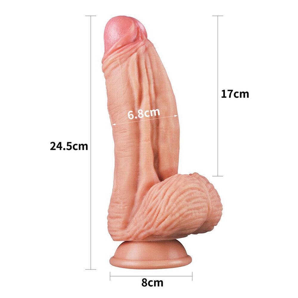 Lovetoy 10 Inch Dual Layered Silicone Cock - Adult Planet - Online Sex Toys Shop UK