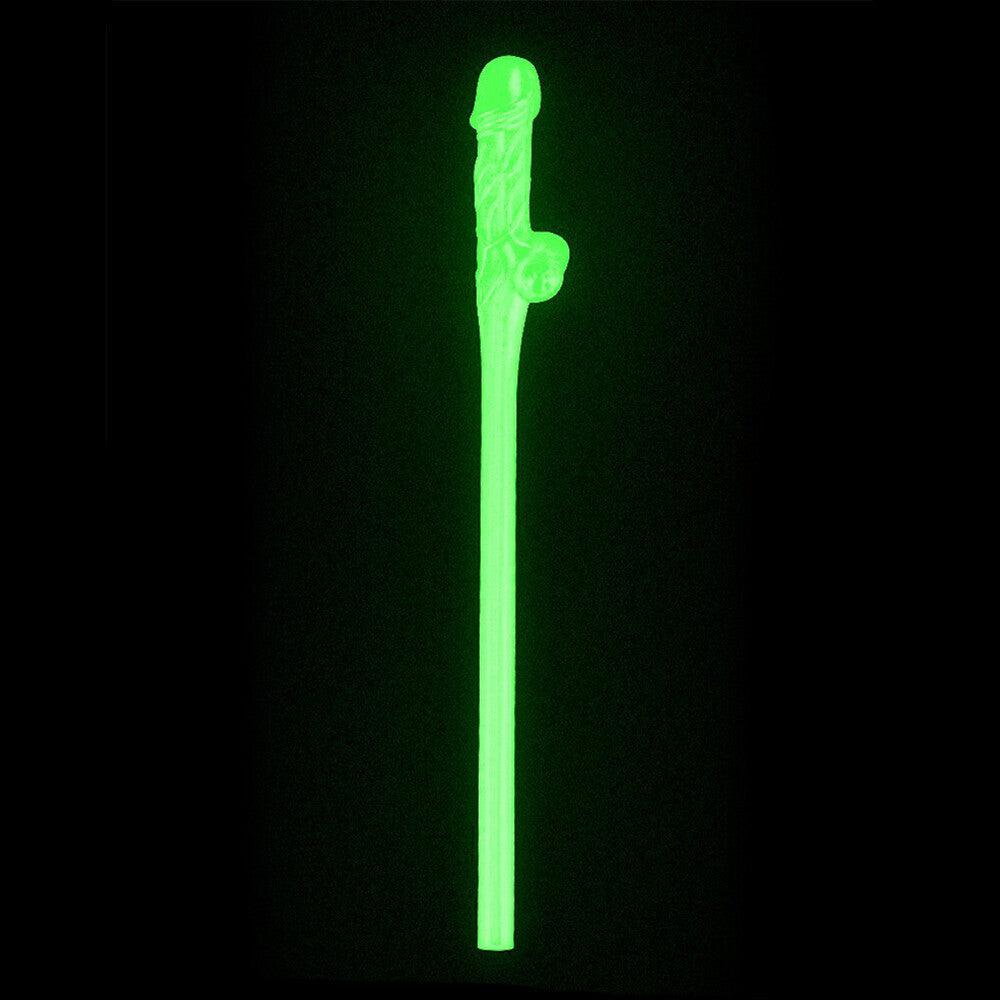 Lovetoy Pack Of 9 Willy Straws Glow In The Dark - Adult Planet - Online Sex Toys Shop UK