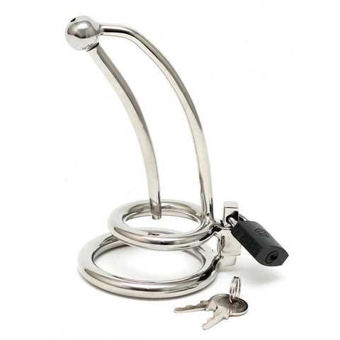 Chastity Penis Lock Curved With Urethral Tube - Adult Planet - Online Sex Toys Shop UK