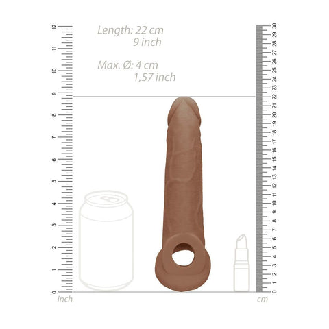RealRock 9 Inch Penis Sleeve Flesh Tan - Adult Planet - Online Sex Toys Shop UK