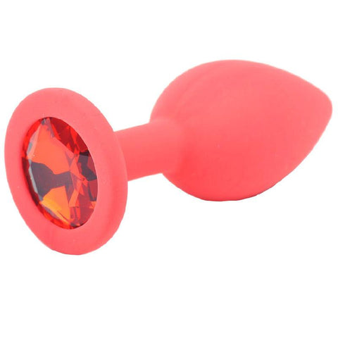 Small Red Jewelled Silicone Butt Plug - Adult Planet - Online Sex Toys Shop UK