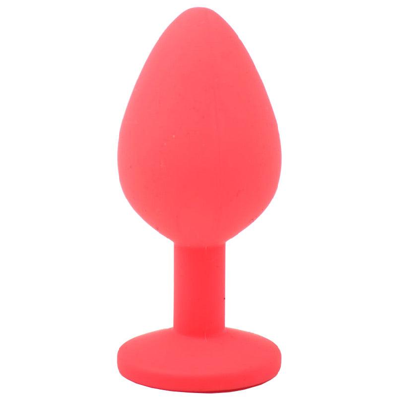 Medium Red Jewelled Silicone Butt Plug - Adult Planet - Online Sex Toys Shop UK