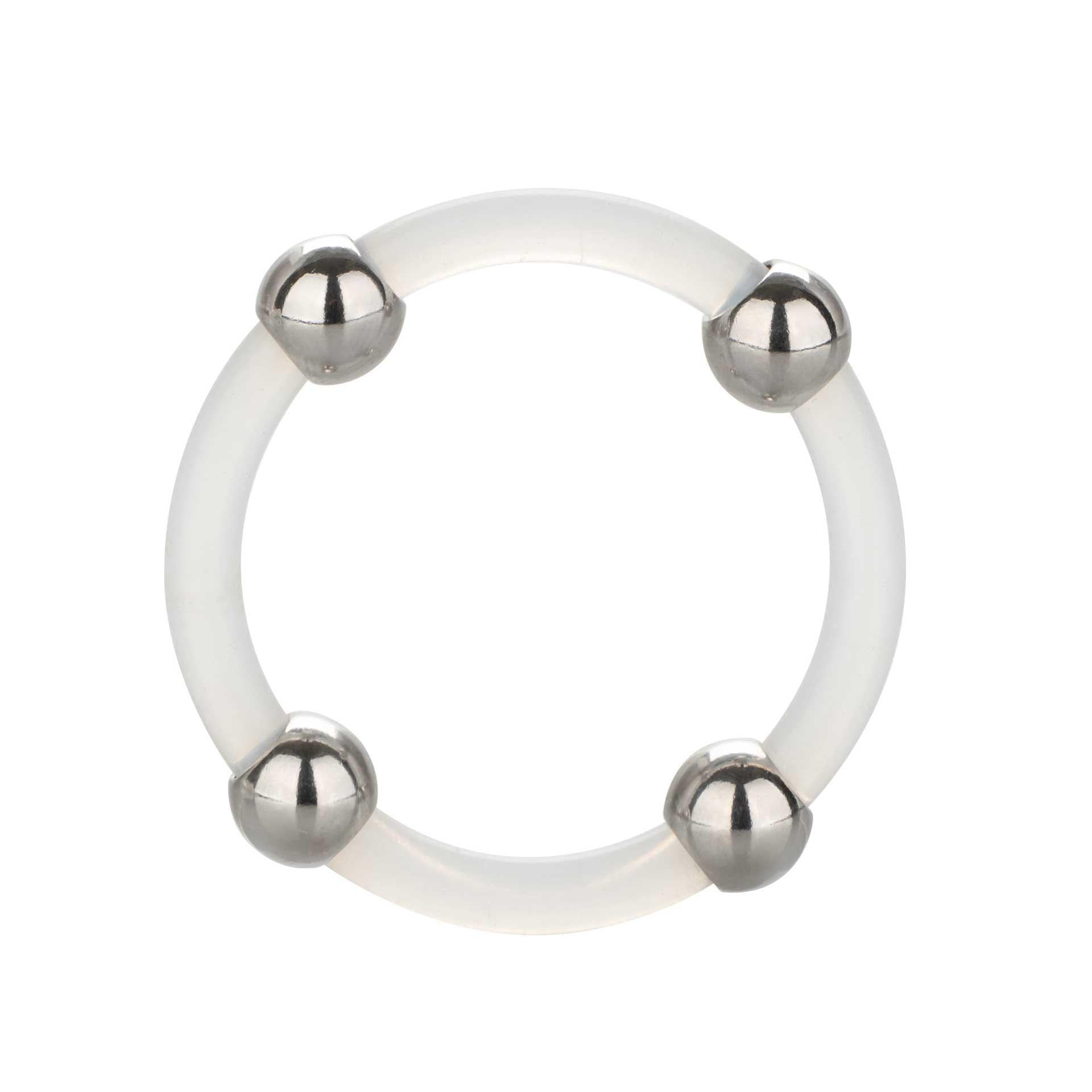 Steel Beaded Silicone Ring XL - Adult Planet - Online Sex Toys Shop UK