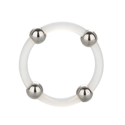 Steel Beaded Silicone Ring Large - Adult Planet - Online Sex Toys Shop UK