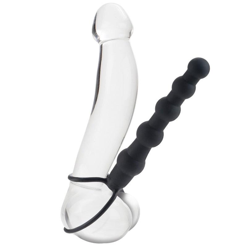 Love Rider Beaded Dual Black Penetrator - Adult Planet - Online Sex Toys Shop UK