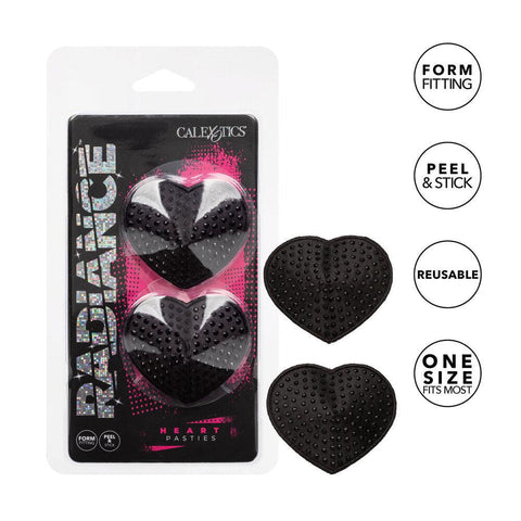 Radiance Black Heart Pasties - Adult Planet - Online Sex Toys Shop UK