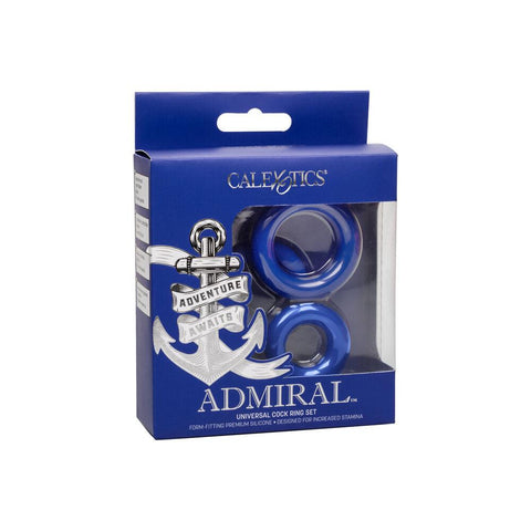 Admiral Universal Cock Ring Set Blue - Adult Planet - Online Sex Toys Shop UK