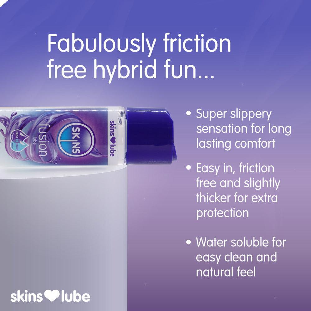 Skins Fusion Hybrid Silicone And Waterbased Lubricant 130ml - Adult Planet - Online Sex Toys Shop UK