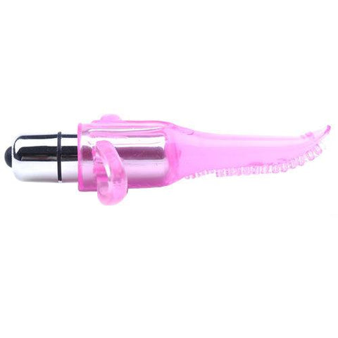 Clear Pink Vibrating Tongue Finger Vibrator - Adult Planet - Online Sex Toys Shop UK