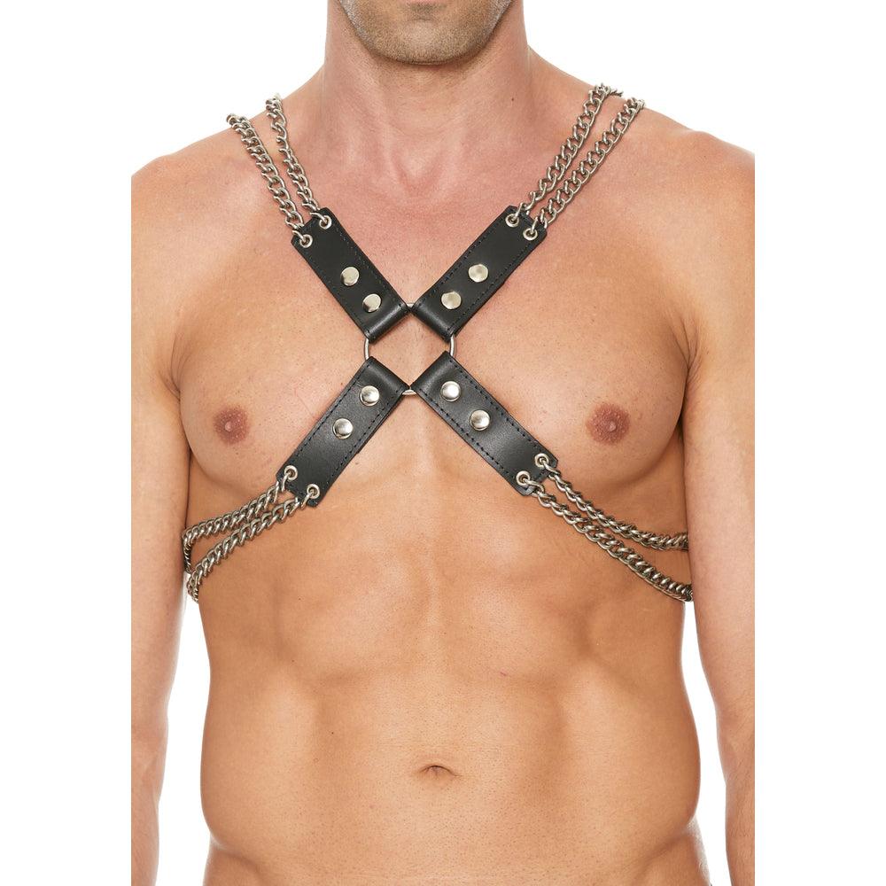 Heavy Duty Leather And Chain Body Harness - Adult Planet - Online Sex Toys Shop UK