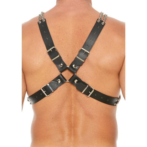 Heavy Duty Leather And Chain Body Harness - Adult Planet - Online Sex Toys Shop UK
