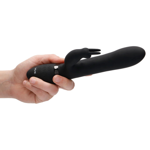Vive Amoris Black Rabbit Vibrator With Stimulating Beads - Adult Planet - Online Sex Toys Shop UK