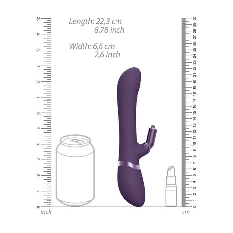 Vive Etsu Interchangeable Rabbit Vibrator Purple - Adult Planet - Online Sex Toys Shop UK