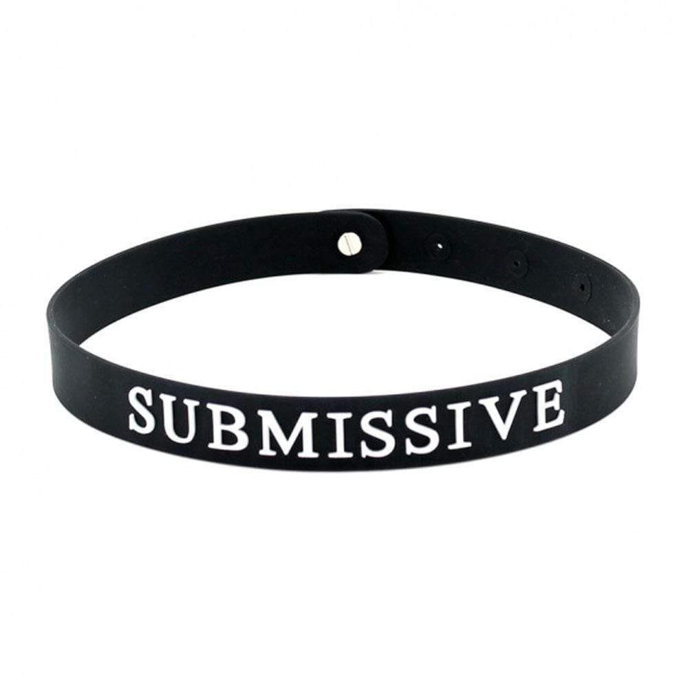 Black Silicone Submissive Collar - Adult Planet - Online Sex Toys Shop UK