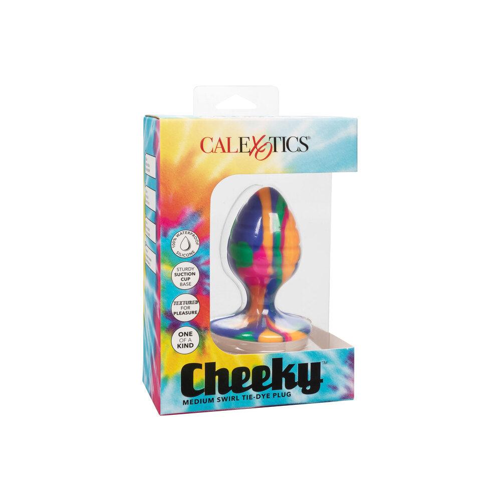 Cheeky Medium Swirl Tie Dye Butt Plug - Adult Planet - Online Sex Toys Shop UK