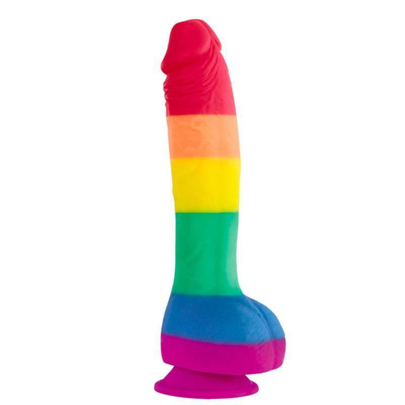 Colours Pride Edition 8 Inch Realistic Silicone Dildo With Balls - Adult Planet - Online Sex Toys Shop UK