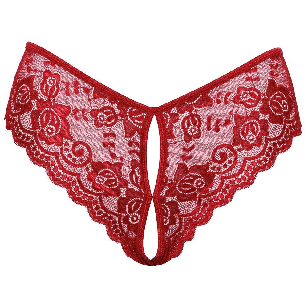 Cottelli Crotchless Panty Red - Adult Planet - Online Sex Toys Shop UK