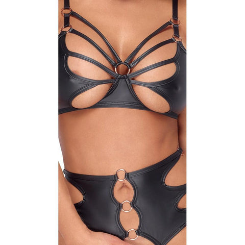 Crotchless Bondage Bra Set - Adult Planet - Online Sex Toys Shop UK