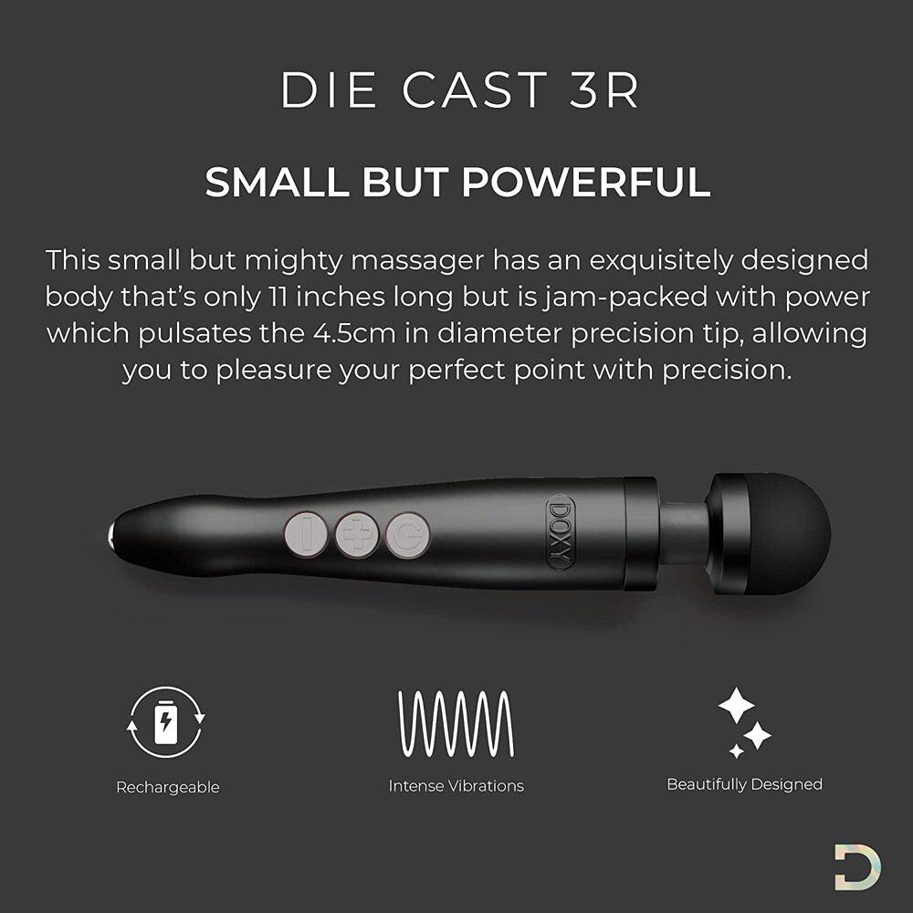 Doxy Die Cast 3 Rechargeable Wand Matte Black - Adult Planet - Online Sex Toys Shop UK