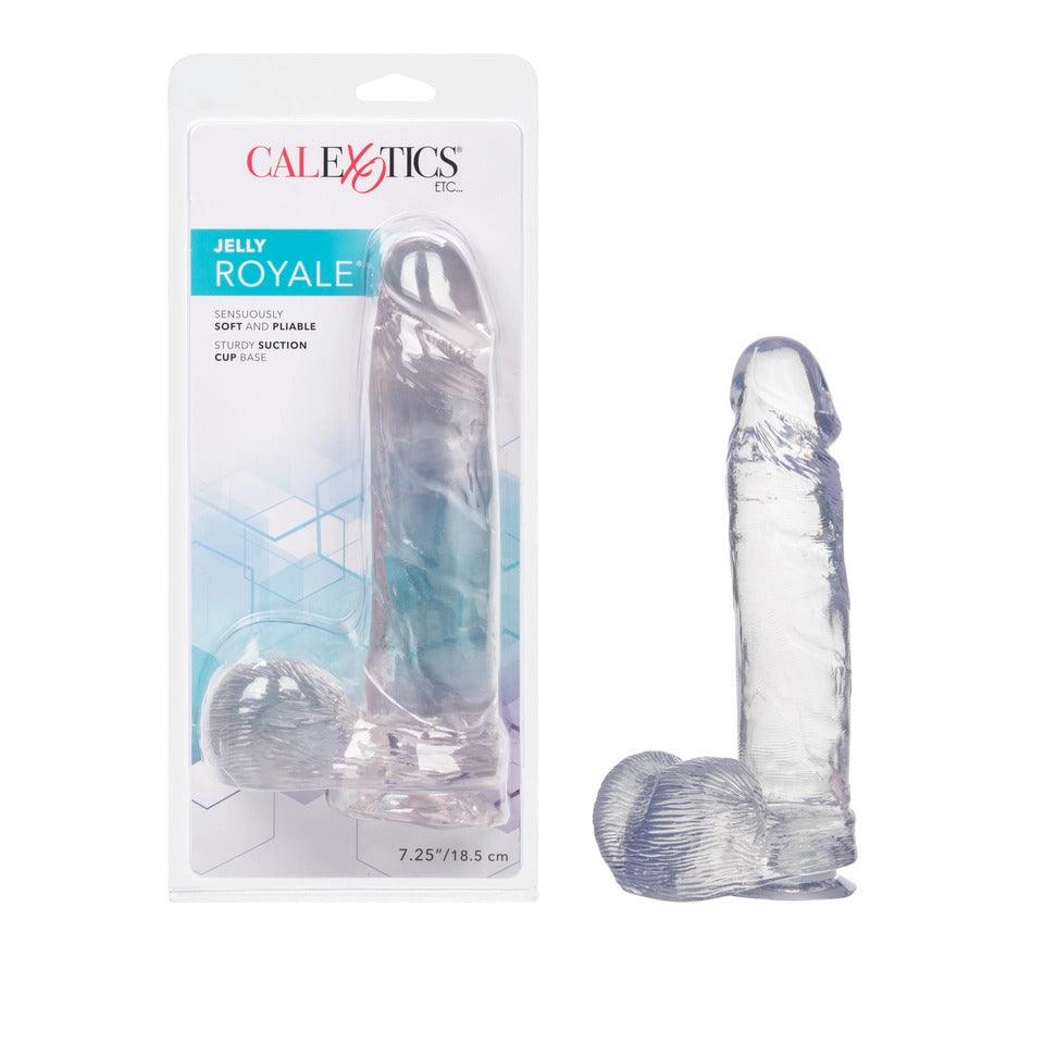 Jelly Royale 7.25 Inch Dong Clear - Adult Planet - Online Sex Toys Shop UK