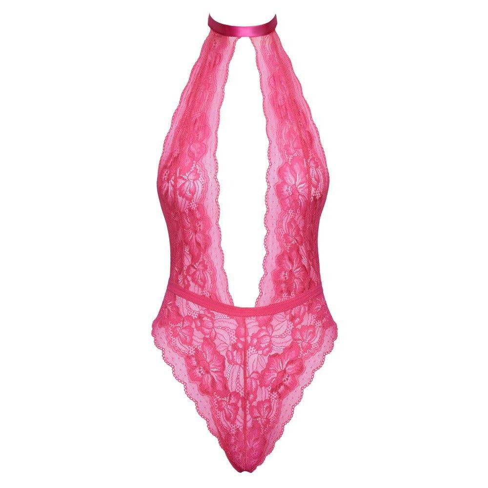 Kissable Halterneck Lace Body Pink - Adult Planet - Online Sex Toys Shop UK