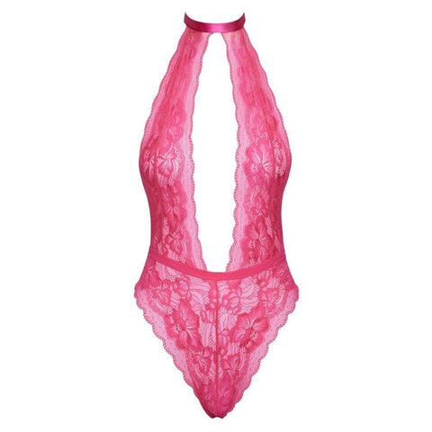 Kissable Halterneck Lace Body Pink - Adult Planet - Online Sex Toys Shop UK