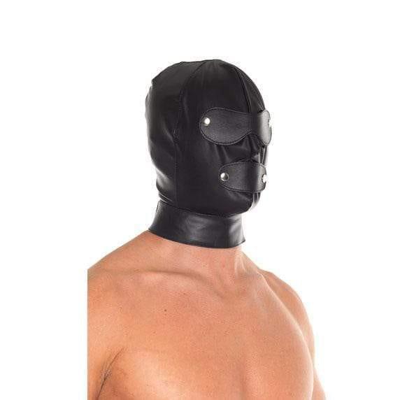 Leather Full Face Mask With Detachable Blinkers - Adult Planet - Online Sex Toys Shop UK