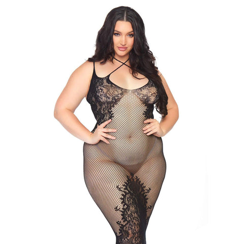 Leg Avenue Dual Strap Halter Dress Plus Size UK 18 to 22 - Adult Planet - Online Sex Toys Shop UK