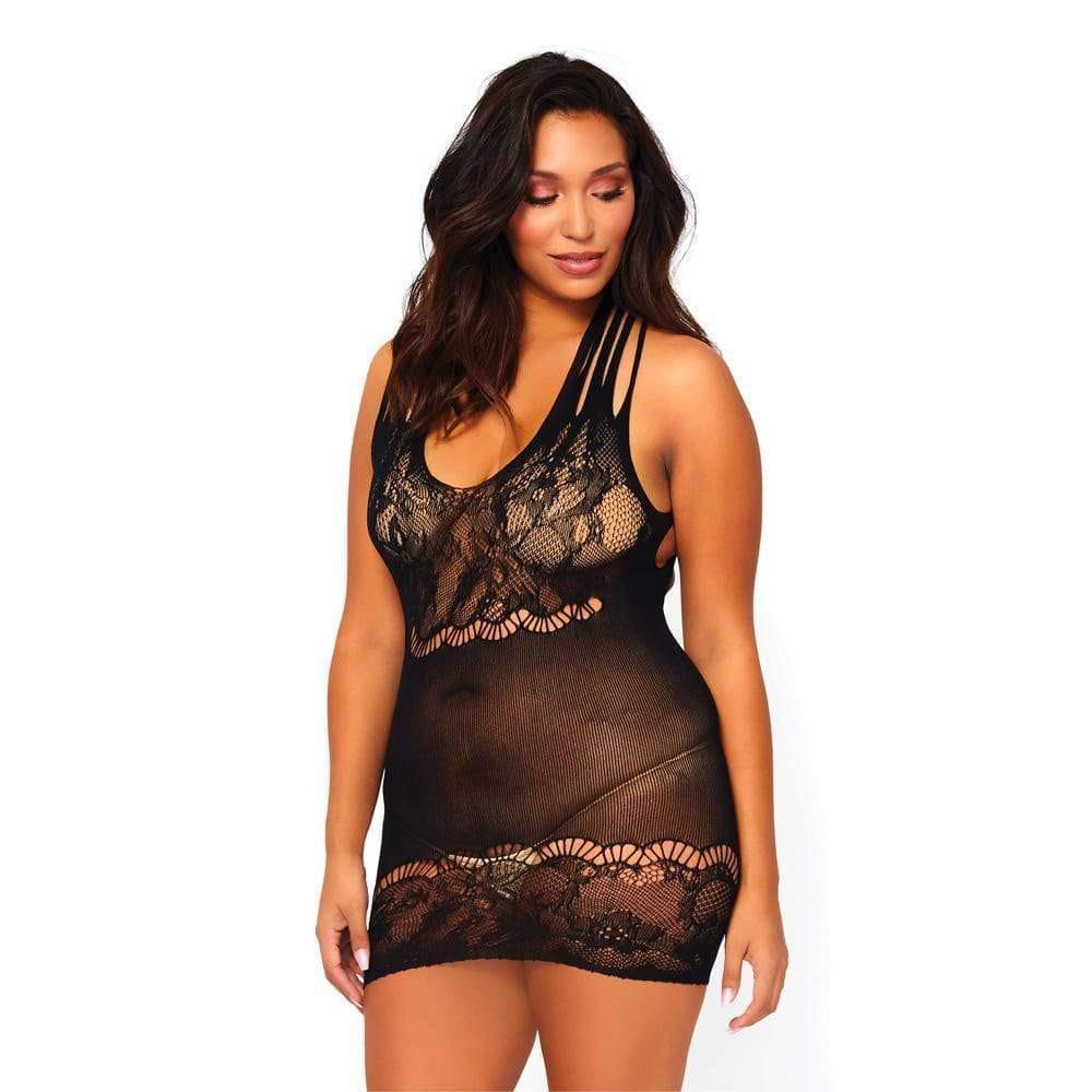 Leg Avenue Floral Lace Opaque Mini Dress UK 16 to 18 - Adult Planet - Online Sex Toys Shop UK