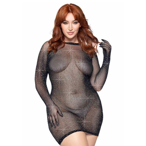 Leg Avenue Rhinestone Gloved Dress UK 14 to 18 - Adult Planet - Online Sex Toys Shop UK